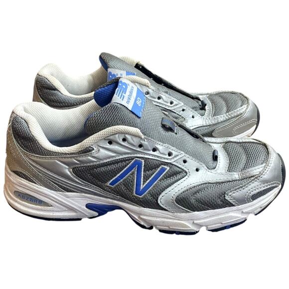 New Balance Women's Athletic Sneakers US 8 Silver Blue No Strings Running Shoes - Picture 2 of 11